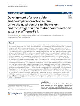 Development of a Tour Guide and Co-Experience Robot System Using