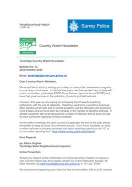 Country Watch Newsletter