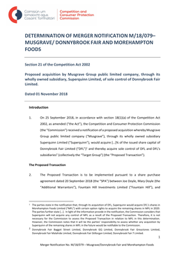 Determinationofmergern