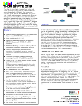 THOR ST 2110 + 100G SDI-Datasheet