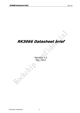 RK3066 Datasheet Brief