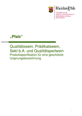 Geschützte Ursprungsbezeichnung "Pfalz"