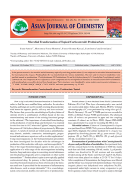 Asian Journal of Chemistry Asian Journal of Chemistry