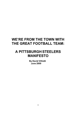 We're from the Town with the Great Football Team