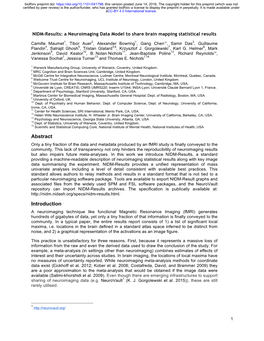 A Neuroimaging Data Model to Share Brain Mapping Statistical Results