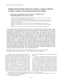 Building Medical Ethics Education to Improve Japanese Medical Students’ Attitudes Toward Respecting Patients’ Rights