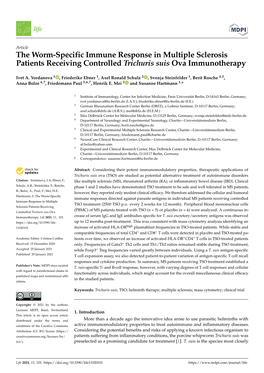 The Worm-Specific Immune Response in Multiple Sclerosis Patients Receiving Controlled Trichuris Suis Ova Immunotherapy