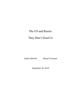 The US and Russia