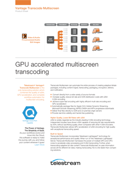 GPU Accelerated Multiscreen Transcoding