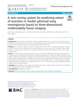 A New Scoring System for Predicting Extent of Resection in Medial