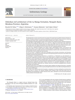 Oxfordian Reef Architecture of the La Manga Formation, Neuquén Basin, Mendoza Province, Argentina