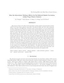 How the Intracluster Medium Affects the Far-Infrared–Radio