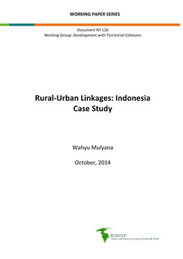 Rural-Urban Linkages: Indonesia Case Study