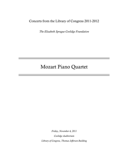 Concerts from the Library of Congress 2011-2012 CONCERTS FROM