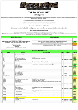 Soundgas Stock List