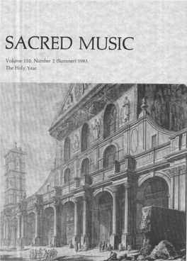 Sacred Music Volume 110 Number 2