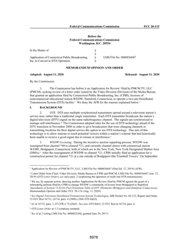 Federal Communications Commission FCC 20-115 Before the Federal