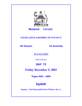 Nunavut Hansard 4943
