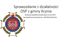 Sprawozdanie Z Działalności OSP Z Gminy Kcynia
