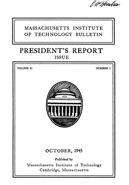 President's Report Issue I ~-- __ - Volume 81 Number 1