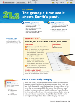 The Geologic Time Scale Shows Earth's Past