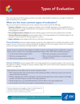 Types of Evaluation