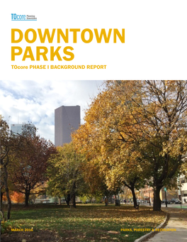 Tocore Downtown Parks – Phase 1 Background Report