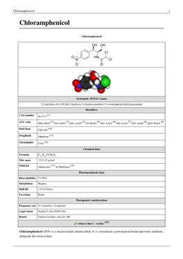 Chloramphenicol 1 Chloramphenicol