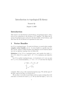 Introduction to Topological K-Theory