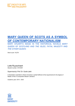 Mary Queen of Scots As a Symbol of Contemporary