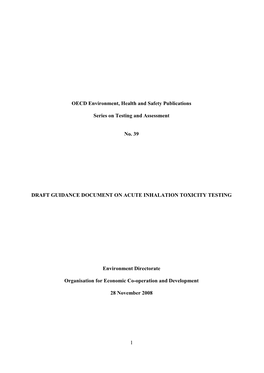 OECD Environment, Health and Safety Publications