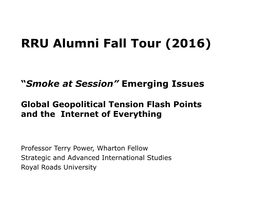 RRU Alumni Fall Tour (2016)