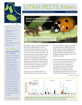 UTAH PESTS News Utah Plant Pest Diagnostic Laboratory and USU Extension Vol
