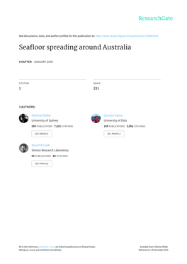Seafloor Spreading Around Australia
