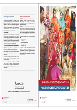 Capitalisation of Samriddhi's Experiences on PRIVATE RURAL SERVICEPROVIDER SYSTEM