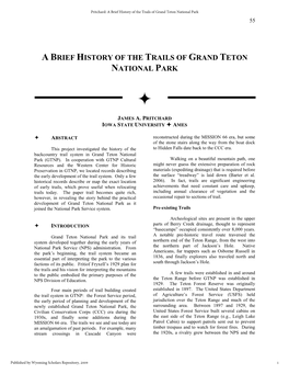 A Brief History of the Trails of Grand Teton National Park 55