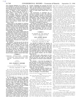 Extensions of Remarks E1788 HON. CHARLES E. SCHUMER HON. GEORGE MILLER