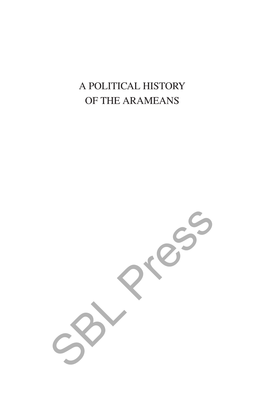 A Political History of the Arameans