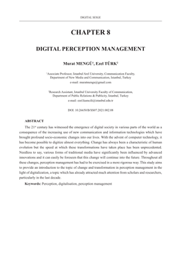 Chapter 8 Digital Perception Management