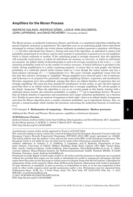 5 Amplifiers for the Moran Process