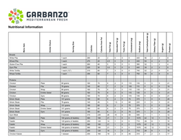 Nutritional Information