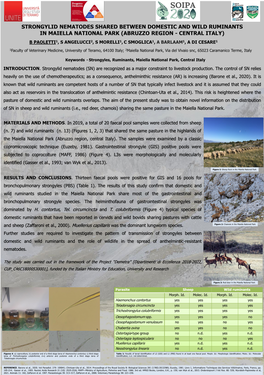 Strongylid Nematodes Shared Between Domestic and Wild Ruminants In