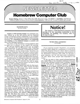 Homebrew Computer Club £