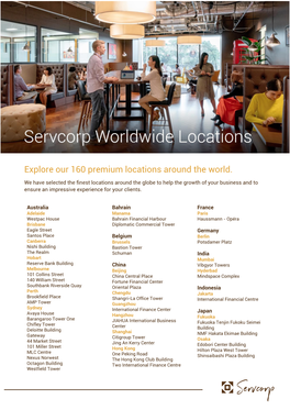 Explore Our 160 Premium Locations Around the World