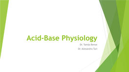 Acid–Base Homeostasis
