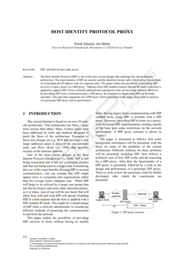 Host Identity Protocol Proxy