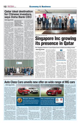 Singapore Inc Growing Its Presence in Qatar