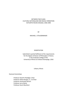 Cultural Nationalism and Racial Formation in Puerto Rican Chicago, 1946-1994