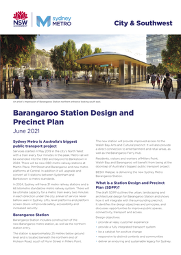 Sydney Metro Barangaroo Station Design and Precinct Plan Precinct