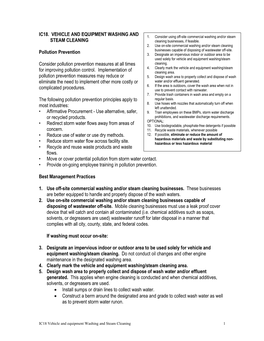 Ic18. Vehicle and Equipment Washing and Steam Cleaning